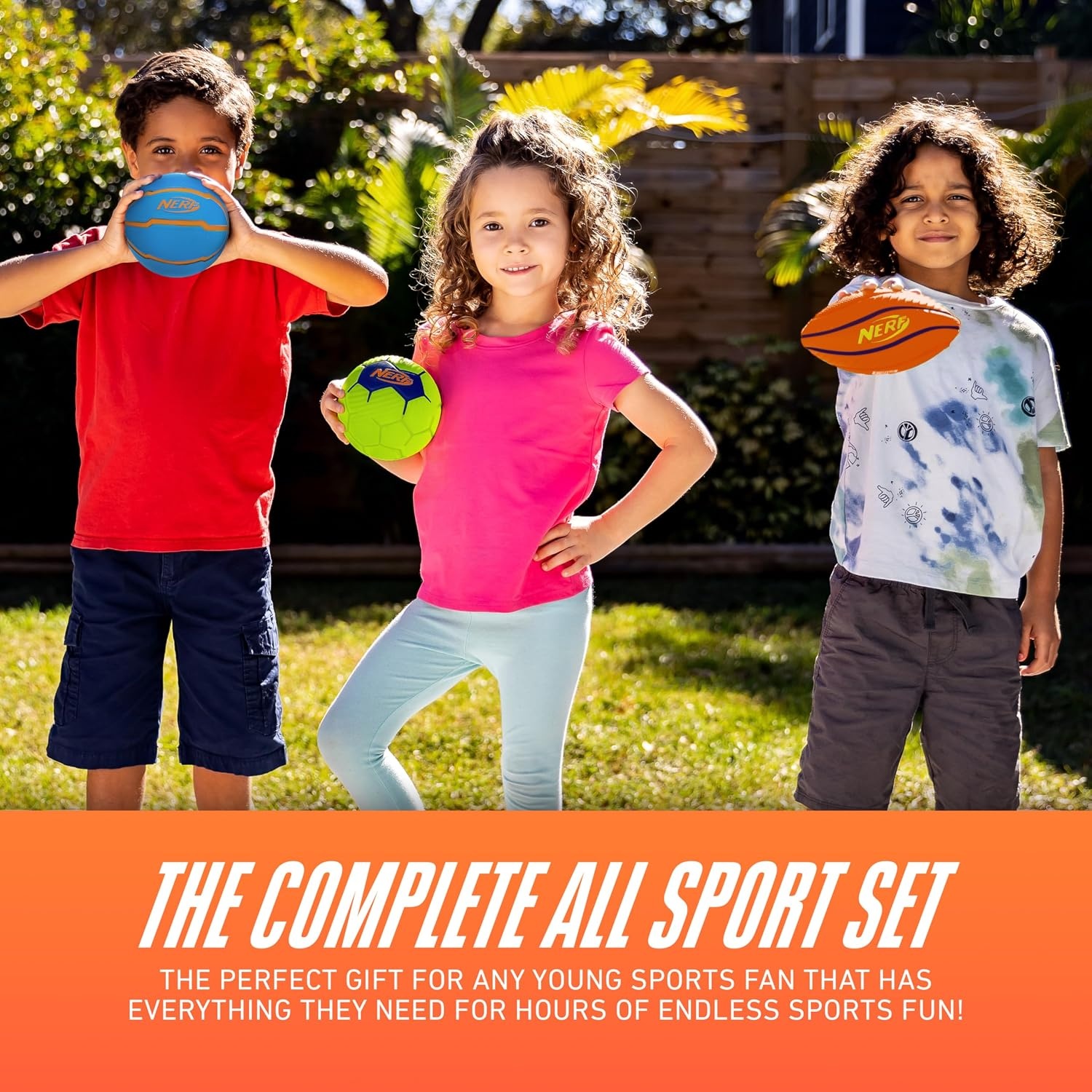 image:imageNerf Mini Foam Sports Ball Set 3 PackOrangeGreenBlue