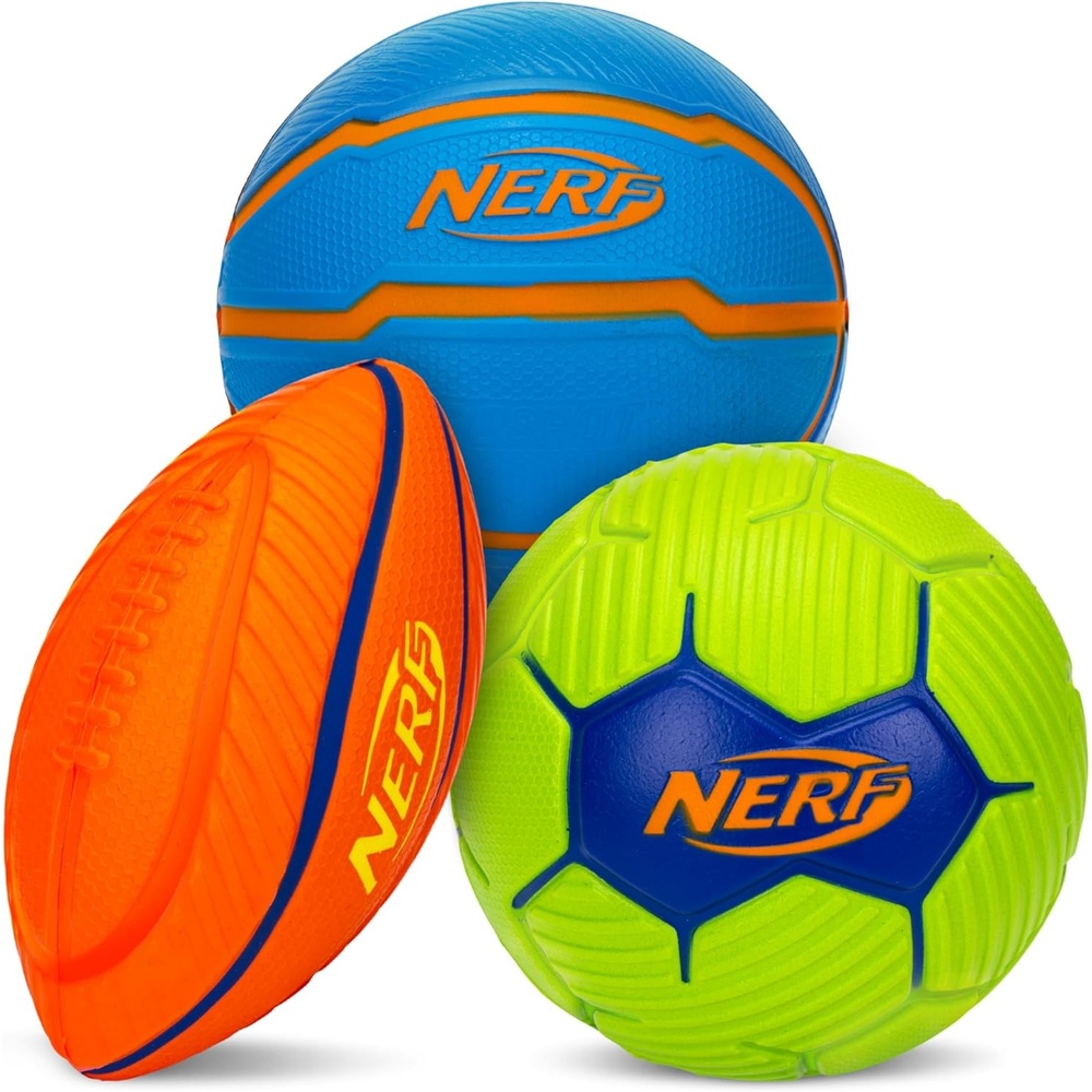 image:imageNerf Franklin Sports Micro Foam Sports Ball SetBlueOrangeYellow