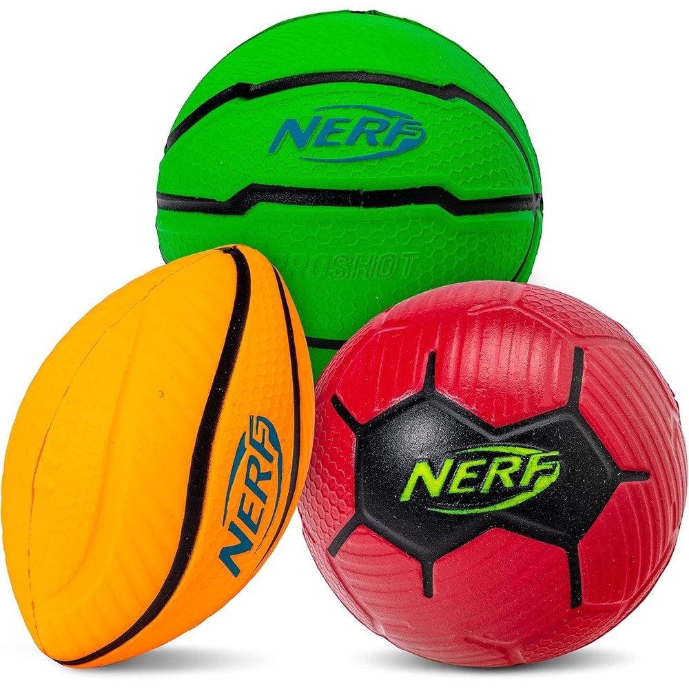 image:imageNerf Franklin Sports Micro Foam Sports Ball SetGreenYellowRed