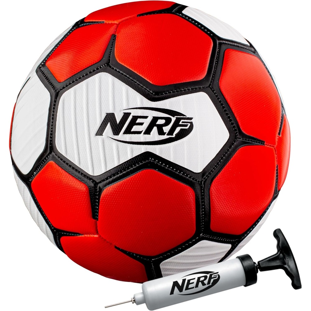 image:imageNerf Proshot Kids Youth Soccer Ball  Air Pump SetRed