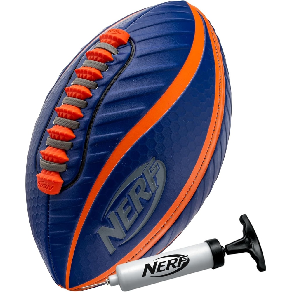 image:imageNerf Spiral Grip Spacelace Football Patented Spiral DesignBlueOrange