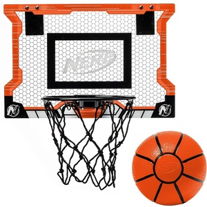 NERF Basketball Hoop Set – Pro Hoop Mini Hoop Set with Mini NERF Basketball – Steel Rim Great for Dunking(Orange Standard)
