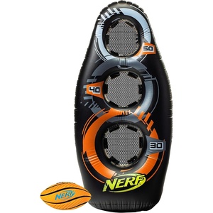 NERF Inflatable Target Set – Proshot Kids Football Blaster Game Set – 50″ Standing Pop Up Target, Black/Orange/Gray(One Size)
