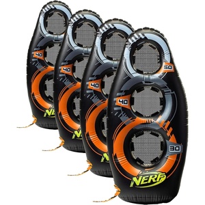 NERF Inflatable Target Set – Proshot Kids Football Blaster Game Set – 50″ Standing Pop Up Target, Black/Orange/Gray(One Size (Pack of 4))