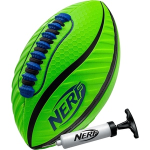 Nerf Spiral Grip Spacelace Football – Patented Spiral Design(Green/Black)
