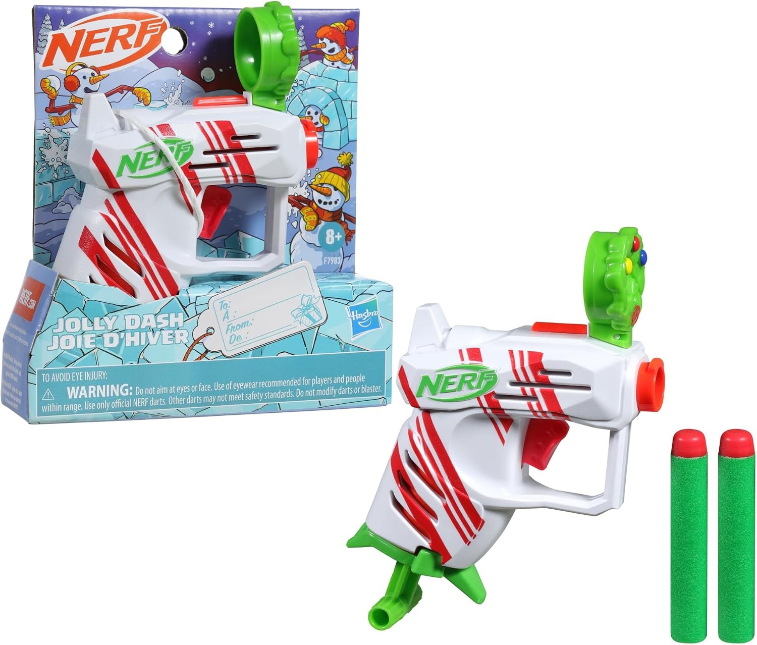 image:imageNerf Elite 20 Jolly Dash Blaster 2 Elite Darts Pull to Prime Winter Toy Foam Blaster for 8 Year Old Boys amp GirlsSmall
