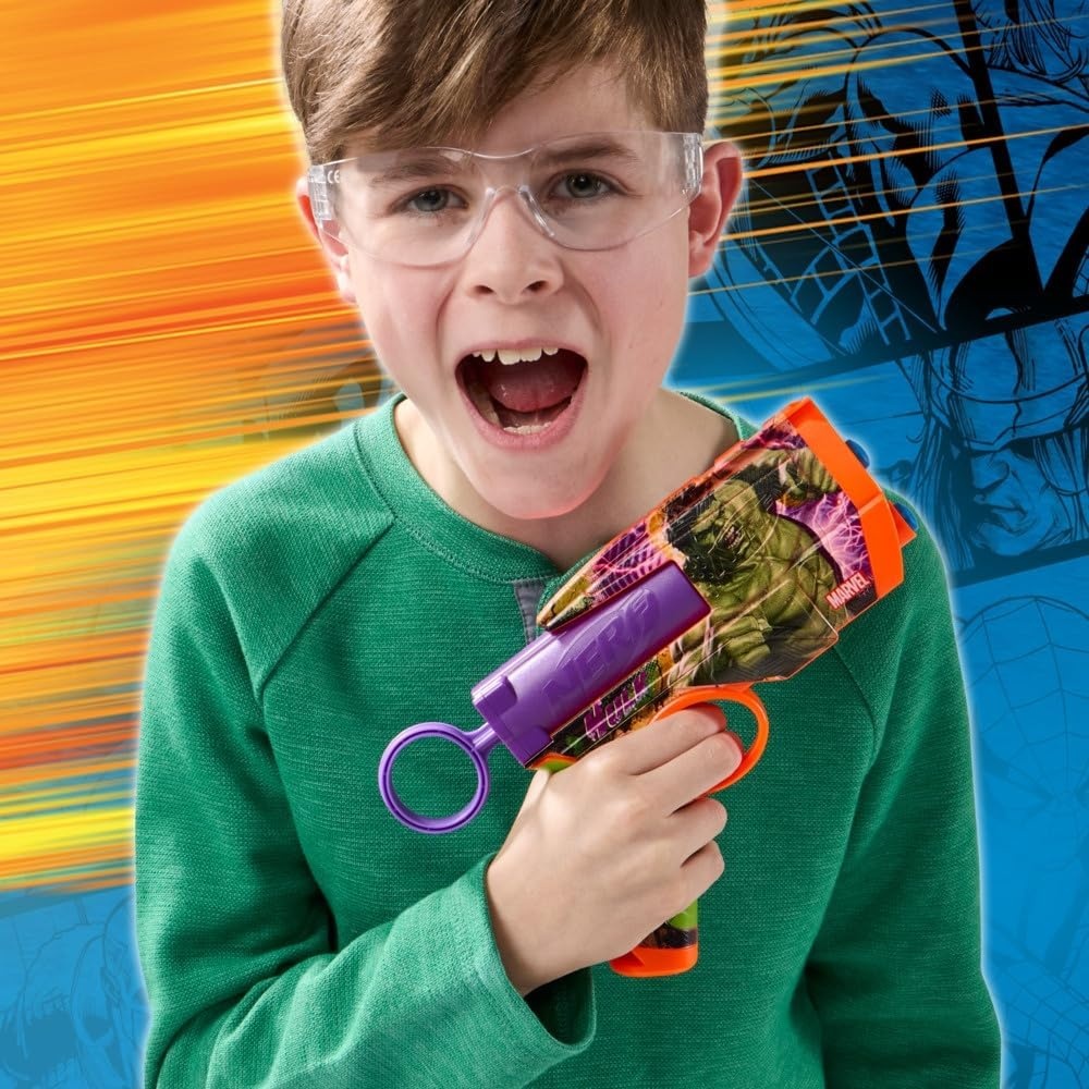 image:imageNerf Marvel Hulk Dart Blaster 4 Nerf N1 Foam Darts HulkInspired Blaster Skin Designs Kids Gifts Outdoor Toys amp Games for Ages 8 Amazon ExclusiveHulk
