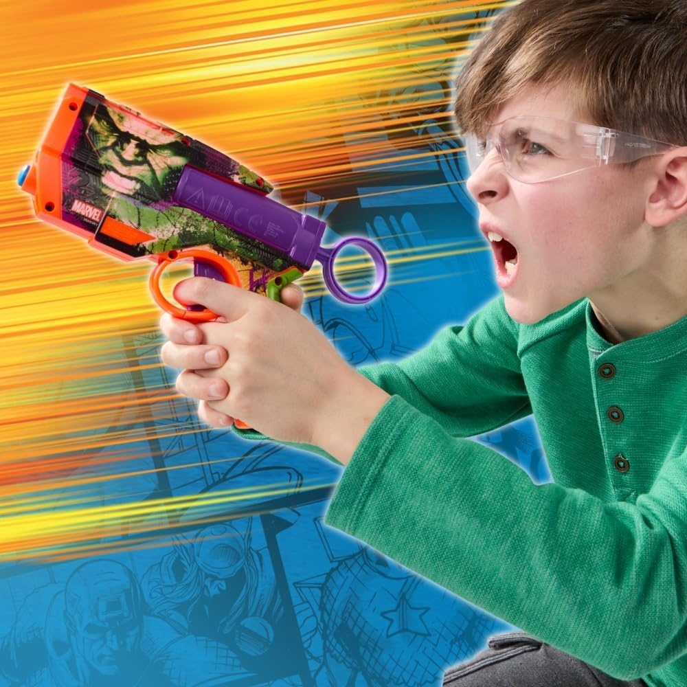 image:imageNerf Marvel Hulk Dart Blaster 4 Nerf N1 Foam Darts HulkInspired Blaster Skin Designs Kids Gifts Outdoor Toys amp Games for Ages 8 Amazon ExclusiveHulk