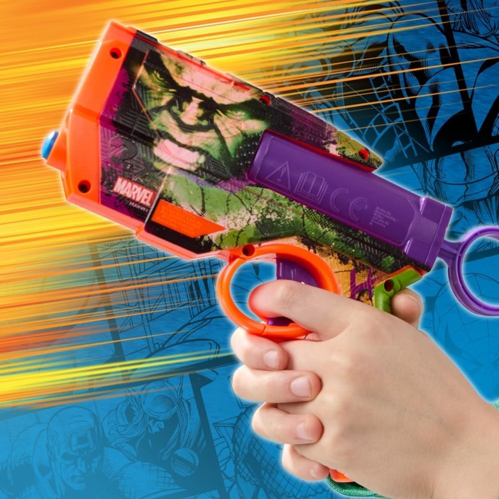 image:imageNerf Marvel Hulk Dart Blaster 4 Nerf N1 Foam Darts HulkInspired Blaster Skin Designs Kids Gifts Outdoor Toys amp Games for Ages 8 Amazon ExclusiveHulk