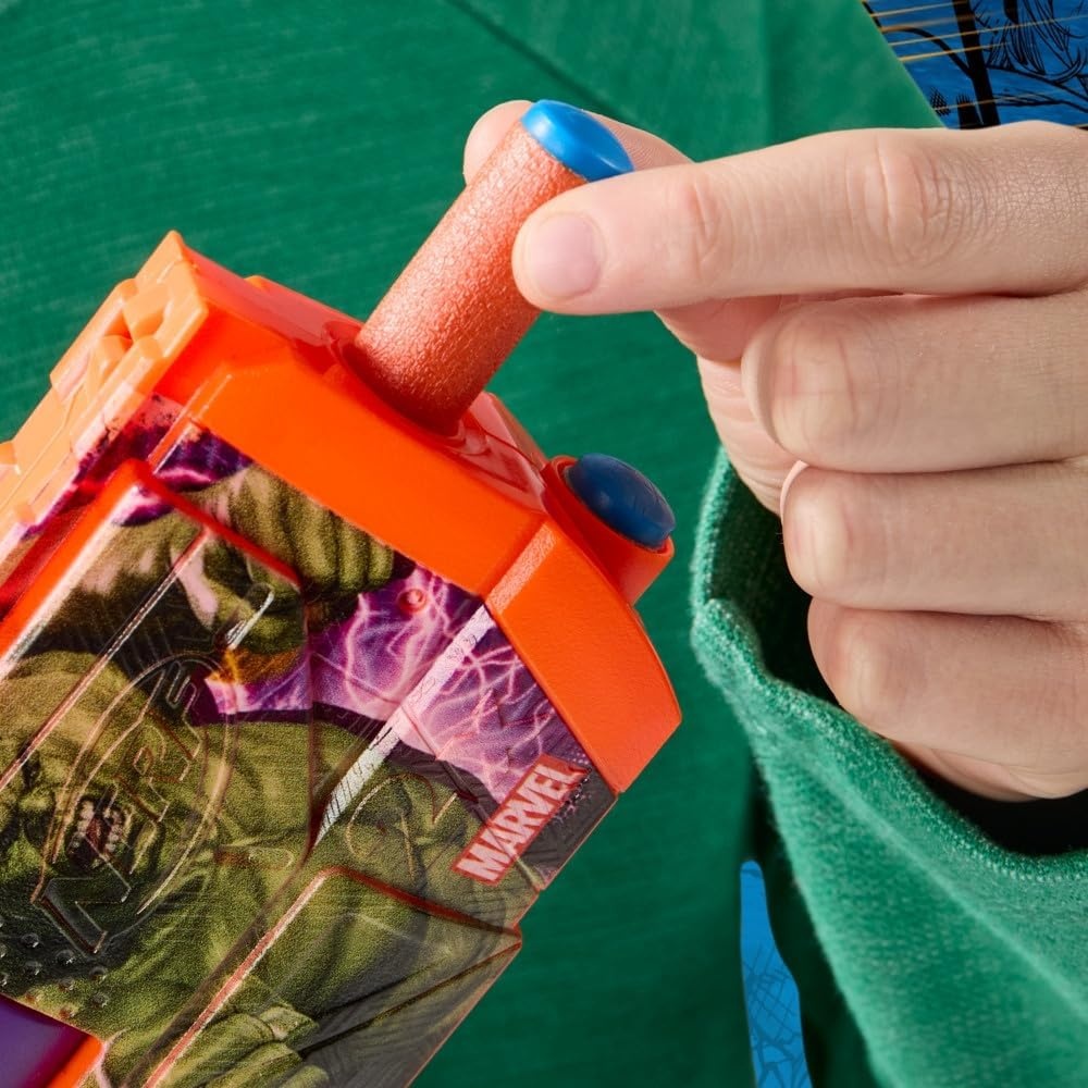image:imageNerf Marvel Hulk Dart Blaster 4 Nerf N1 Foam Darts HulkInspired Blaster Skin Designs Kids Gifts Outdoor Toys amp Games for Ages 8 Amazon ExclusiveHulk