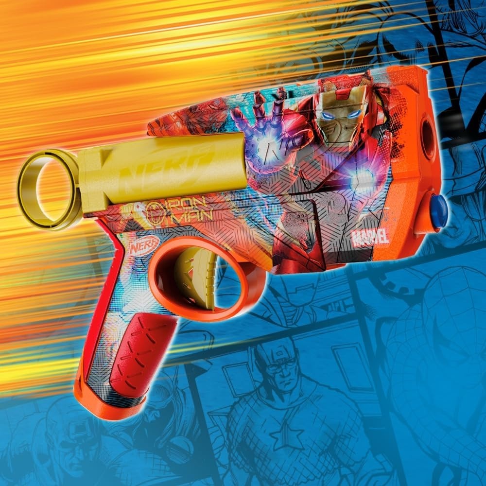 image:imageNerf Marvel Hulk Dart Blaster 4 Nerf N1 Foam Darts HulkInspired Blaster Skin Designs Kids Gifts Outdoor Toys amp Games for Ages 8 Amazon ExclusiveIron Man