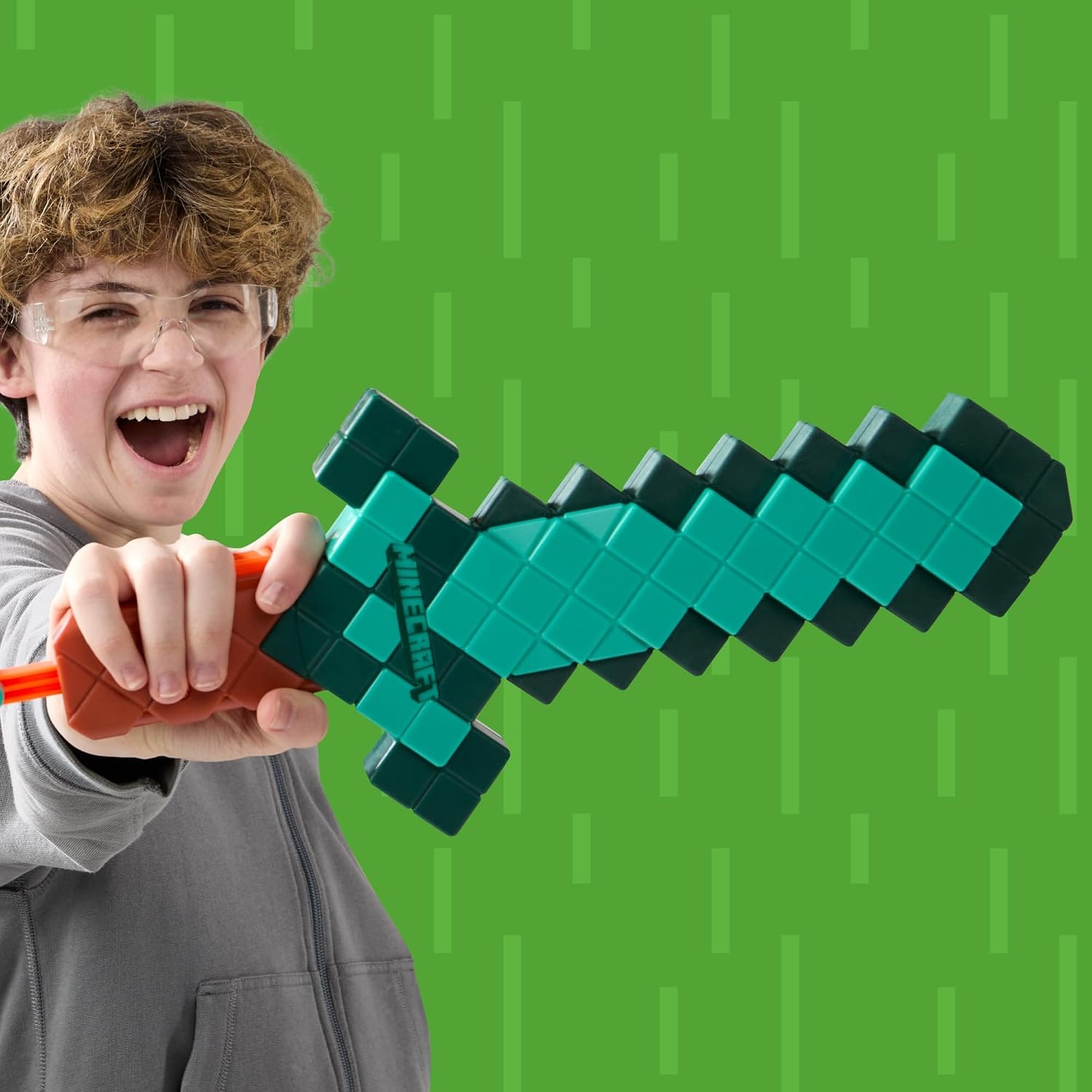 image:imageNerf Minecraft Pillagers Crossbow Dart Blaster 6 N1 Darts Compatible Only with N1 Dart Blasters 6 Dart Capacity Ages 8Diamond Sword