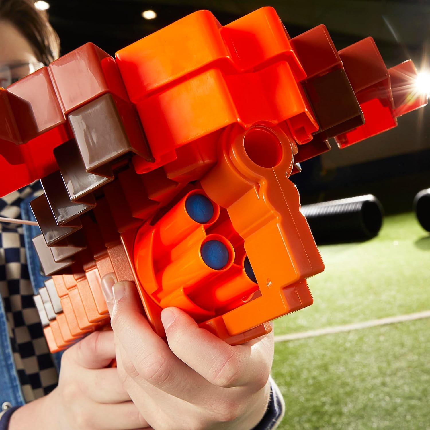 image:imageNerf Minecraft Pillagers Crossbow Dart Blaster 6 N1 Darts Compatible Only with N1 Dart Blasters 6 Dart Capacity Ages 8Pillagers Crossbow