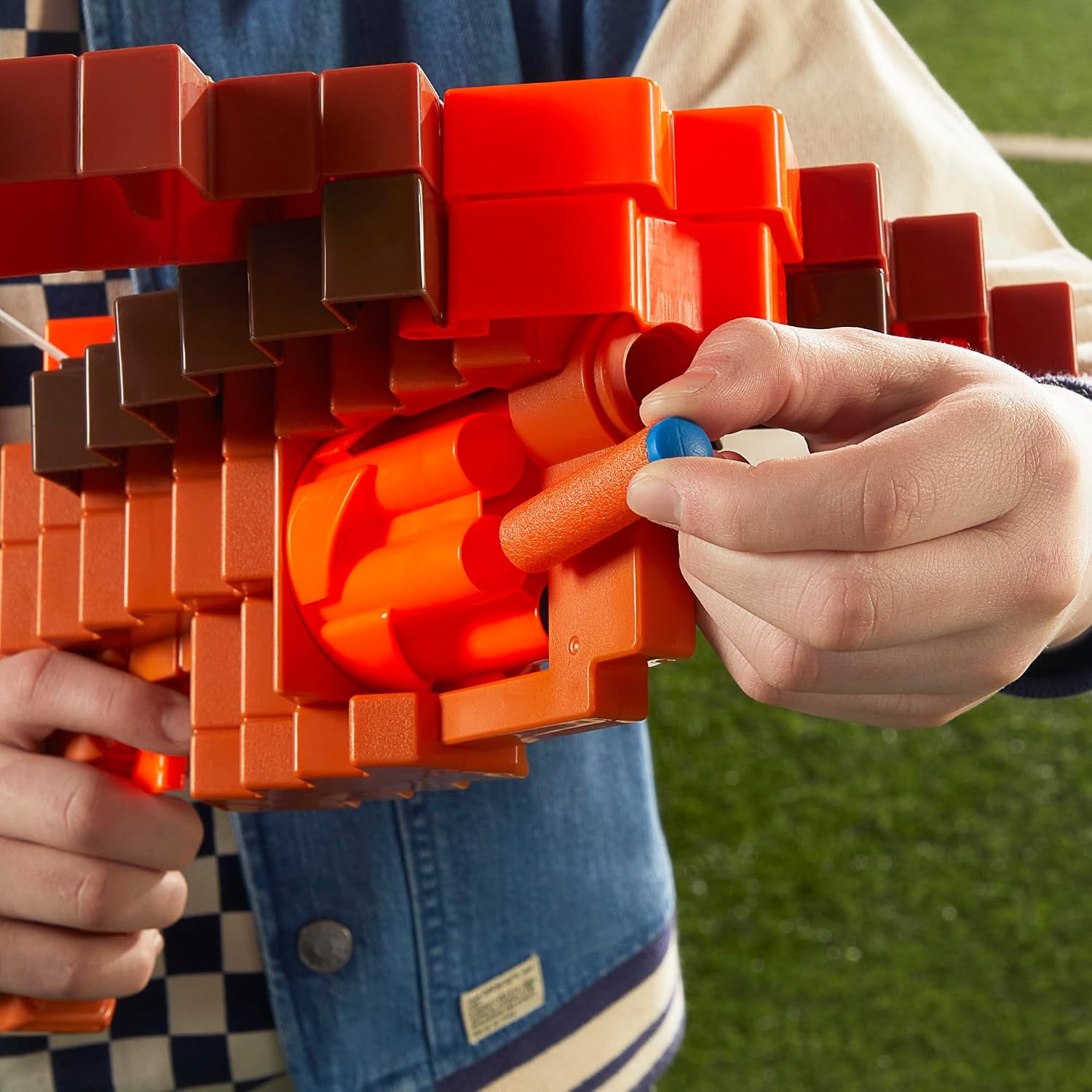 image:imageNerf Minecraft Pillagers Crossbow Dart Blaster 6 N1 Darts Compatible Only with N1 Dart Blasters 6 Dart Capacity Ages 8Pillagers Crossbow
