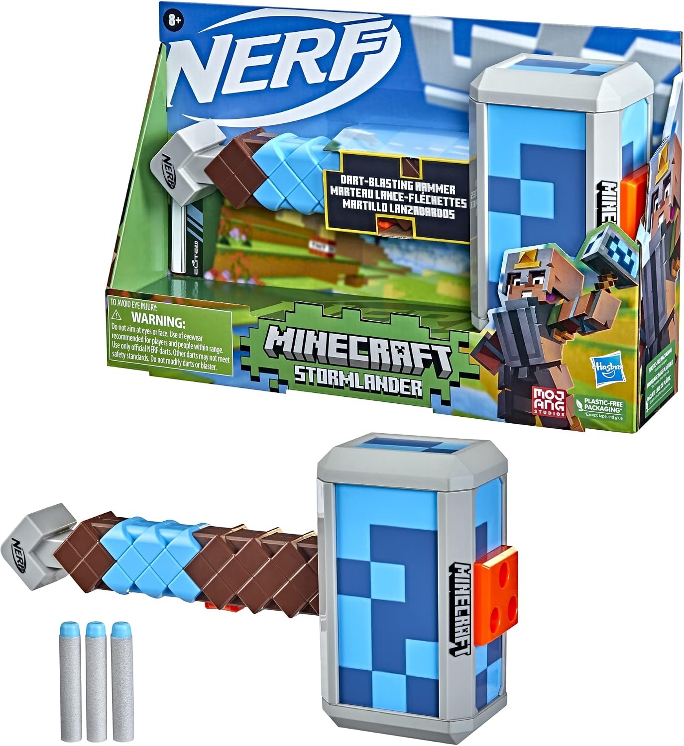 image:imageNerf Minecraft Pillagers Crossbow Dart Blaster 6 N1 Darts Compatible Only with N1 Dart Blasters 6 Dart Capacity Ages 8Stormlander Hammer