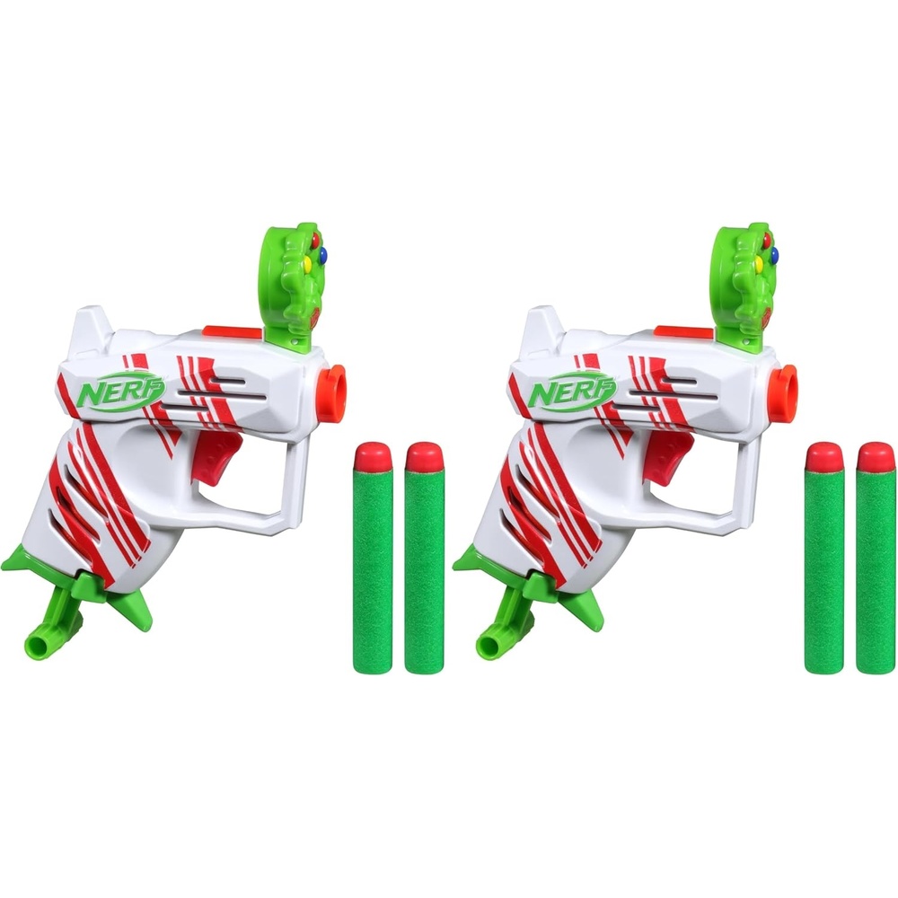 image:imageNerf Elite 20 Jolly Dash Blaster 2 Elite Darts Pull to Prime Winter Toy Foam Blaster for 8 Year Old Boys amp GirlsSmall Pack of 2