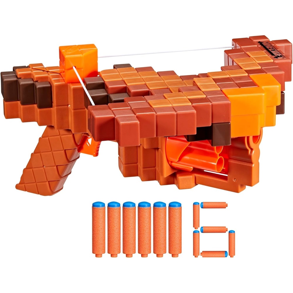 image:imageNerf Minecraft Pillagers Crossbow Dart Blaster 6 N1 Darts Compatible Only with N1 Dart Blasters 6 Dart Capacity Ages 8Pillagers Crossbow