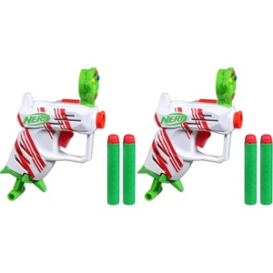 Nerf Elite 2.0 Jolly Dash Blaster, 2 Elite Darts, Pull to Prime, Winter Toy Foam Blaster for 8 Year Old Boys & Girls(Small (Pack of 2))