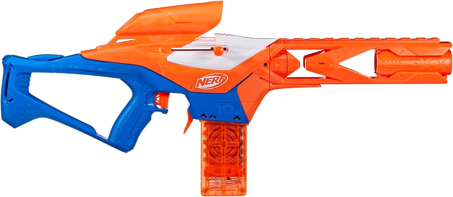 image:imageNerf N Series Pinpoint Dart Blaster 18 N1 Darts Compatible Only N Series Blasters 10Dart Clip Blaster Gifts for KidsN Series Pinpoint