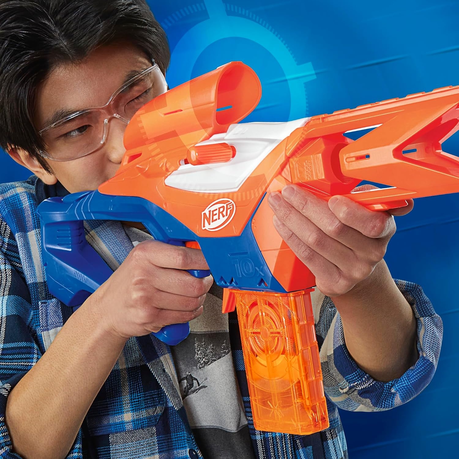 image:imageNerf N Series Pinpoint Dart Blaster 18 N1 Darts Compatible Only N Series Blasters 10Dart Clip Blaster Gifts for KidsN Series Pinpoint