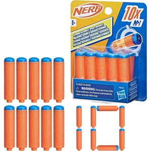 Nerf N Series N1 Darts, Includes 10 Refill Darts, Compatible Only with Nerf N Series Blasters, Outdoor Games, Ages 8+(6mm)
