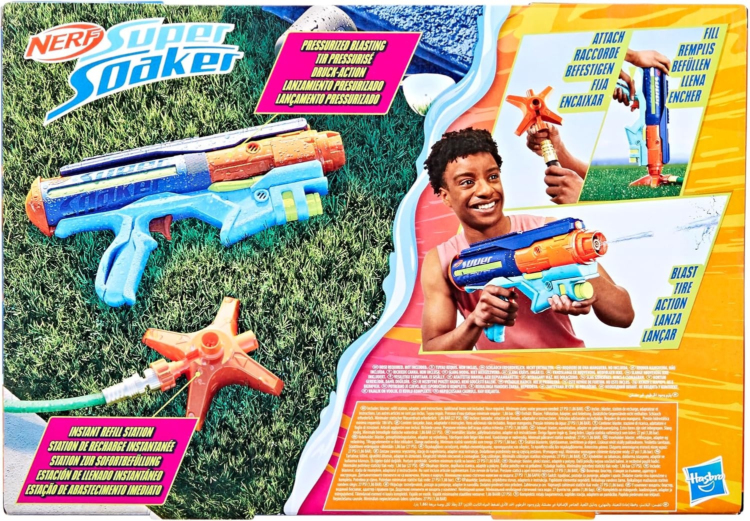 image:imageNerf Super Soaker Power Drench XL Water Blaster High Performance Pressurized Blasting Easy Fill Station Water Toys Ages 8Sredni Medium