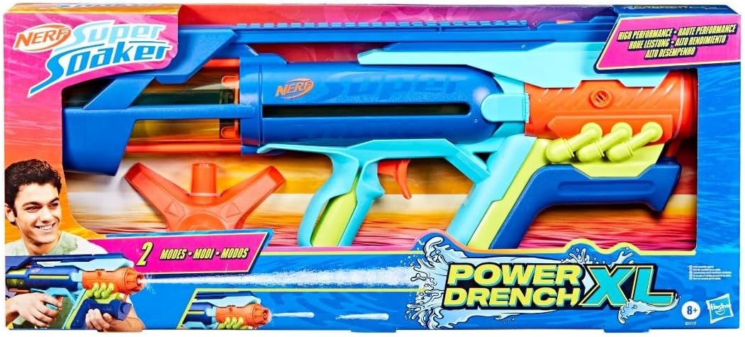image:imageNerf Super Soaker Power Drench XL Water Blaster High Performance Pressurized Blasting Easy Fill Station Water Toys Ages 8Standard