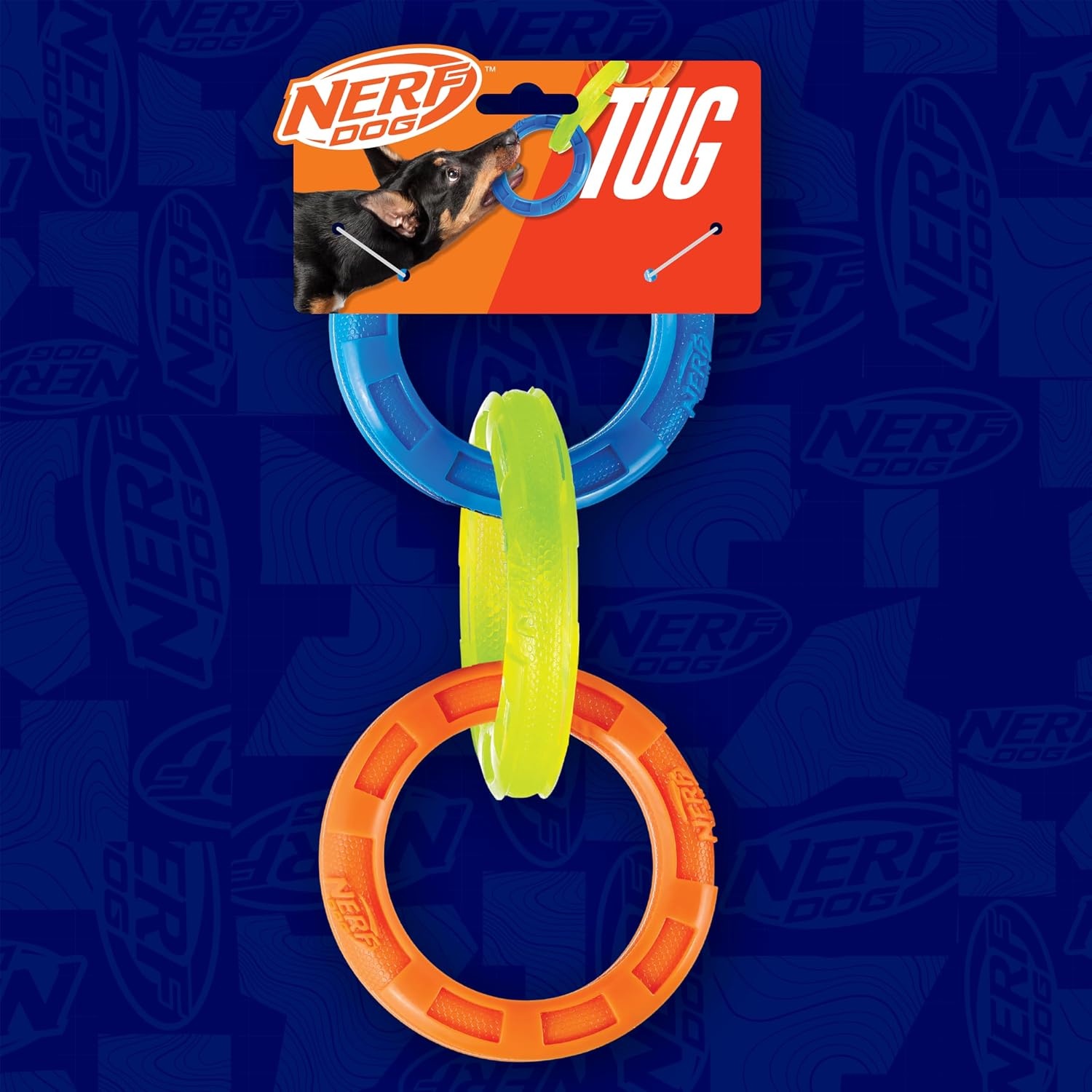 image:image115in 3Ring TPR Tug Blue Green amp OrangeOneSizeforMost