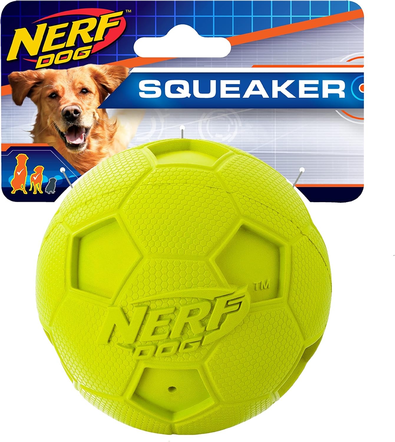 image:imageNerf Dog 4in Soccer Squeak Ball Green Dog Toy Model Number 2172Green