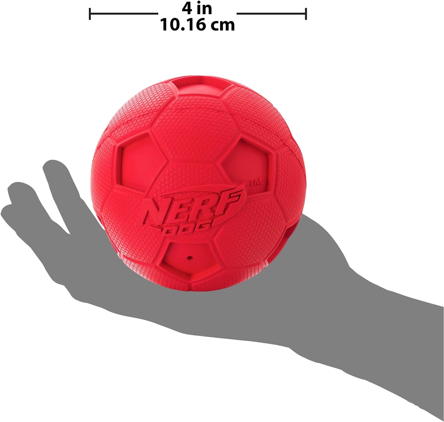 image:imageNerf Dog 4in Soccer Squeak Ball Green Dog Toy Model Number 2172Red