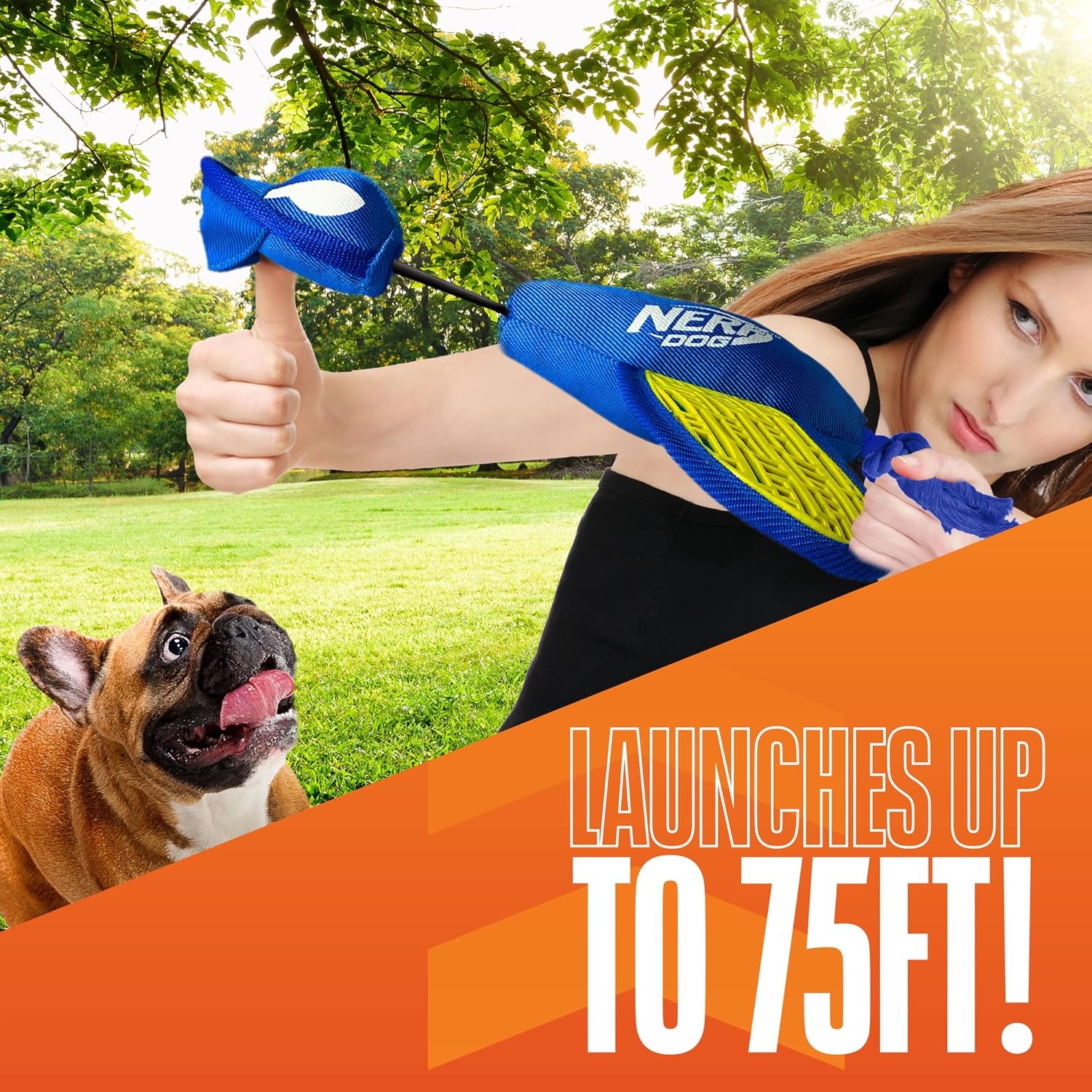 image:imageNerf Dog Large Nylon Launching DuckBlueGreenBlueGreen