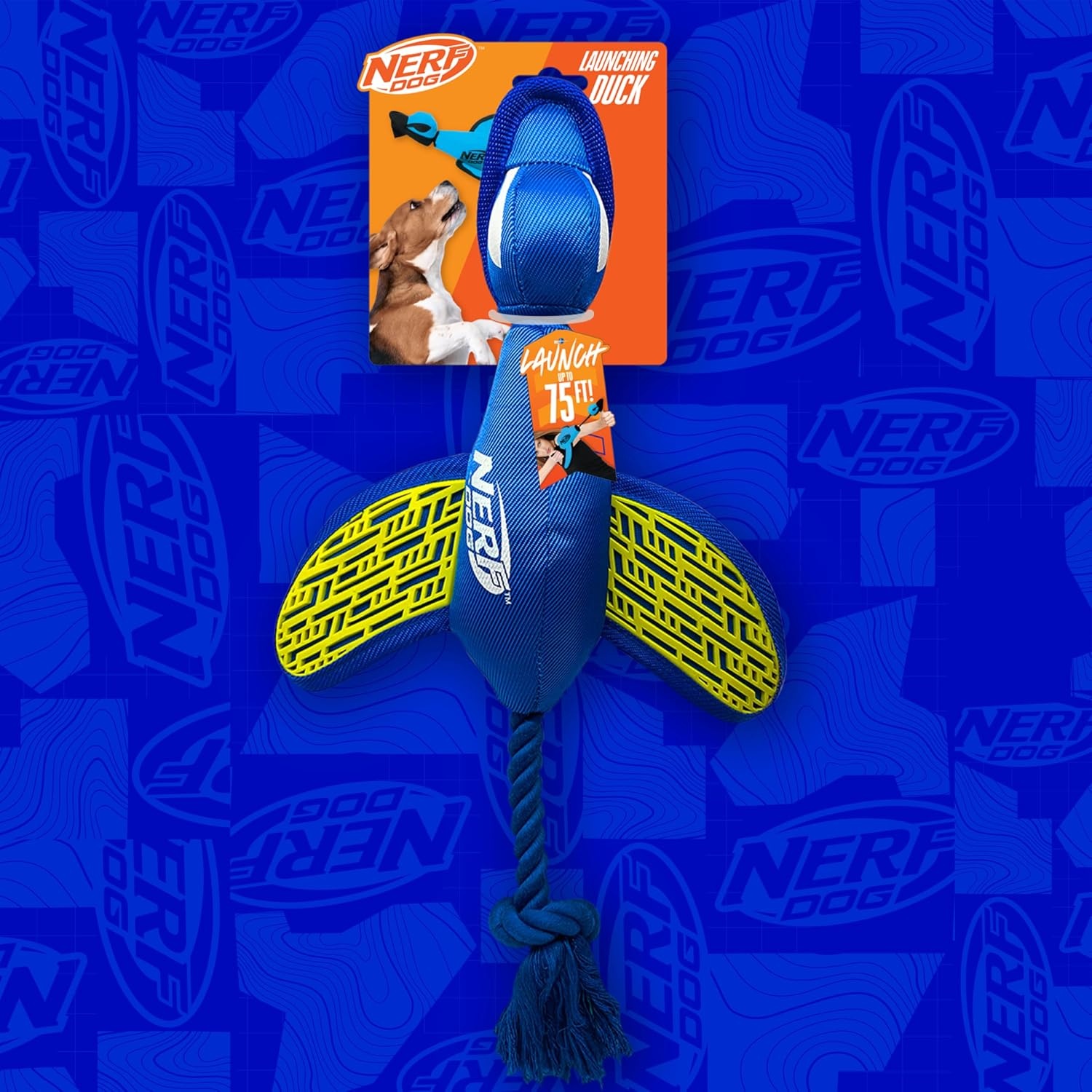 image:imageNerf Dog Large Nylon Launching DuckBlueGreenBlueGreen