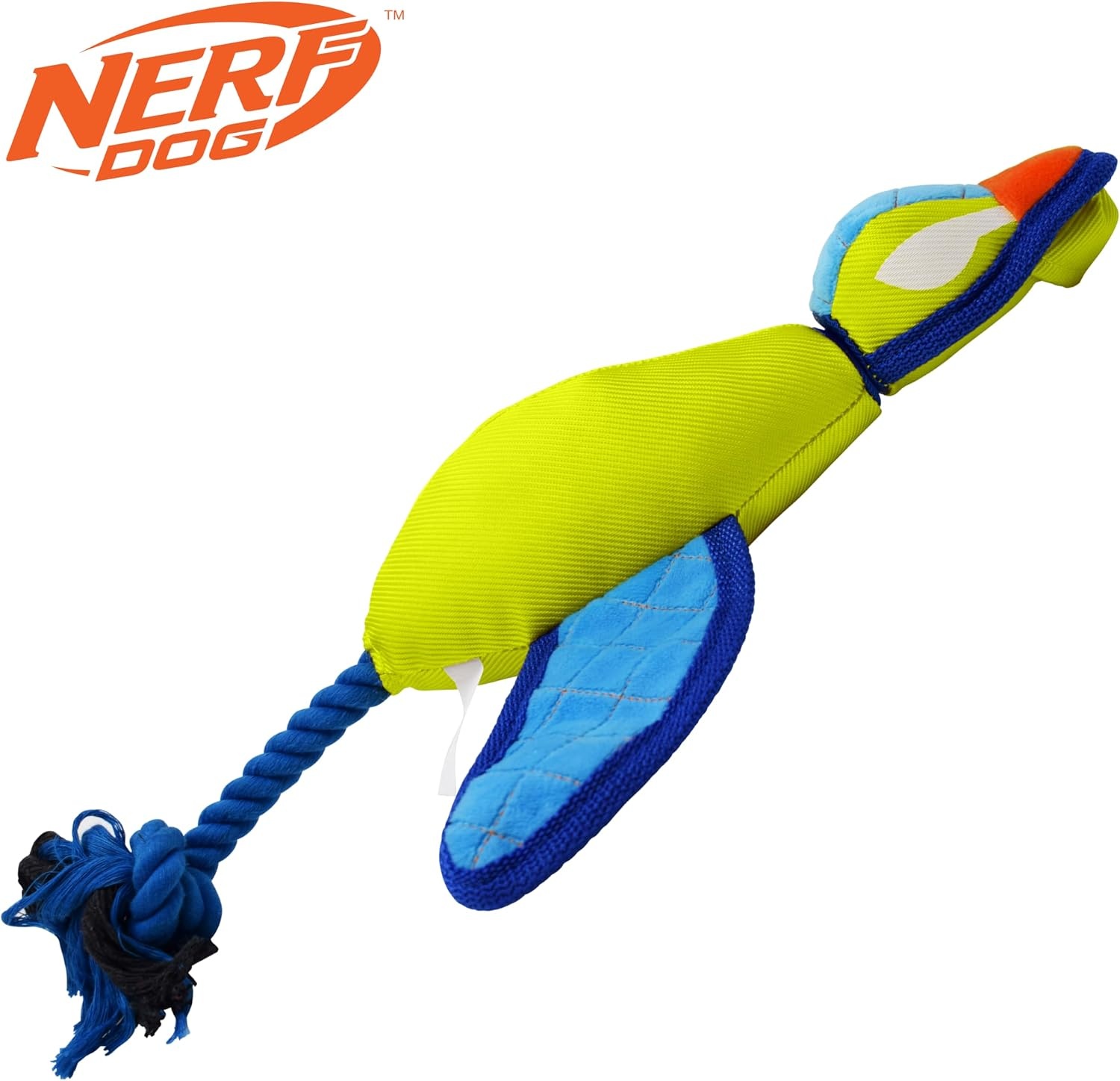 image:imageNerf Dog Large Nylon Launching DuckBlueGreenGreen Blue