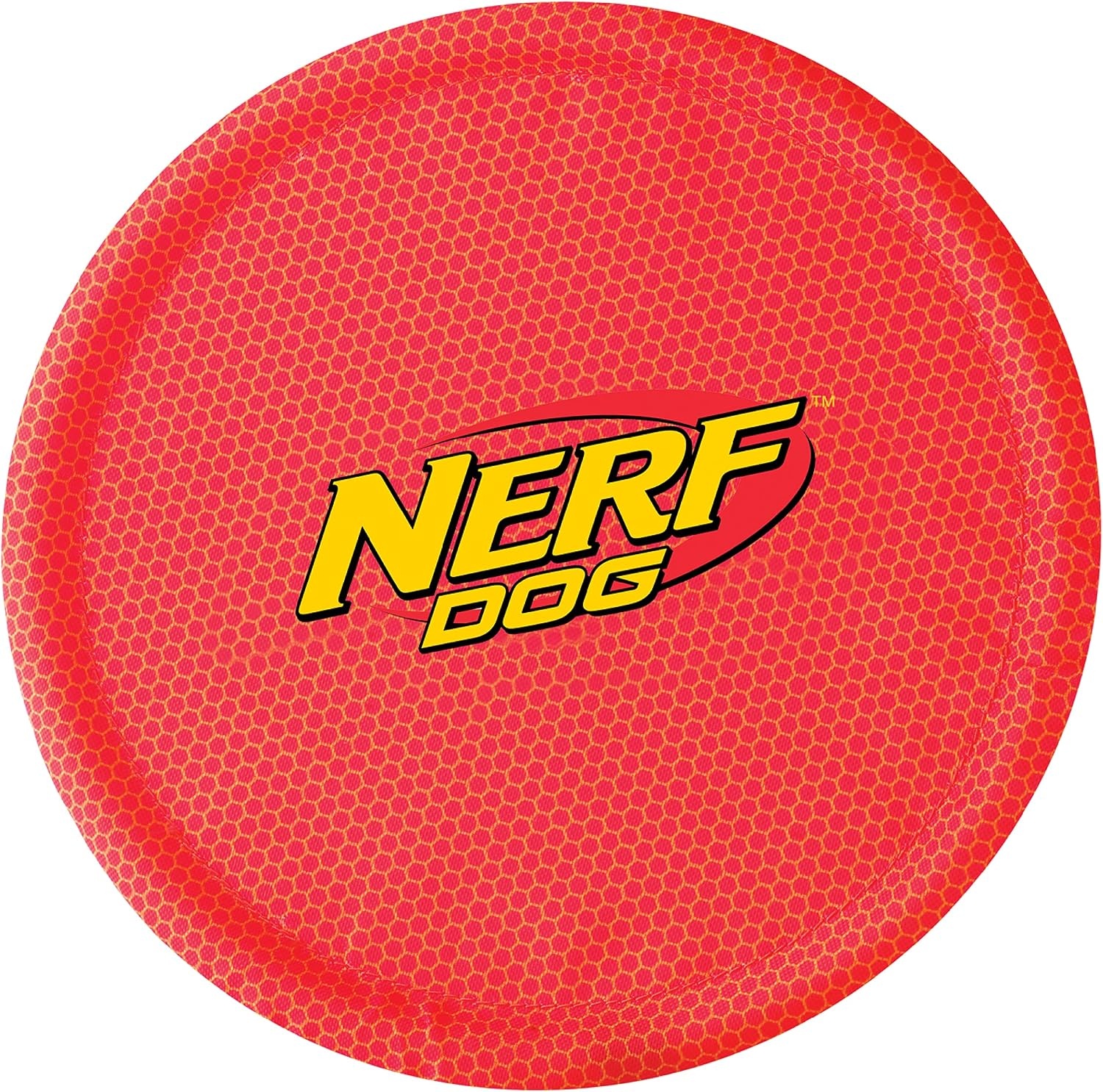 image:imageNerf Dog Nylon Flyer Dog Toy Flying Disc Lightweight Durable and Water Resistant Great for Beach and Pool 9 inch diameter for MediumLarge Breeds Single Unit BlueRed
