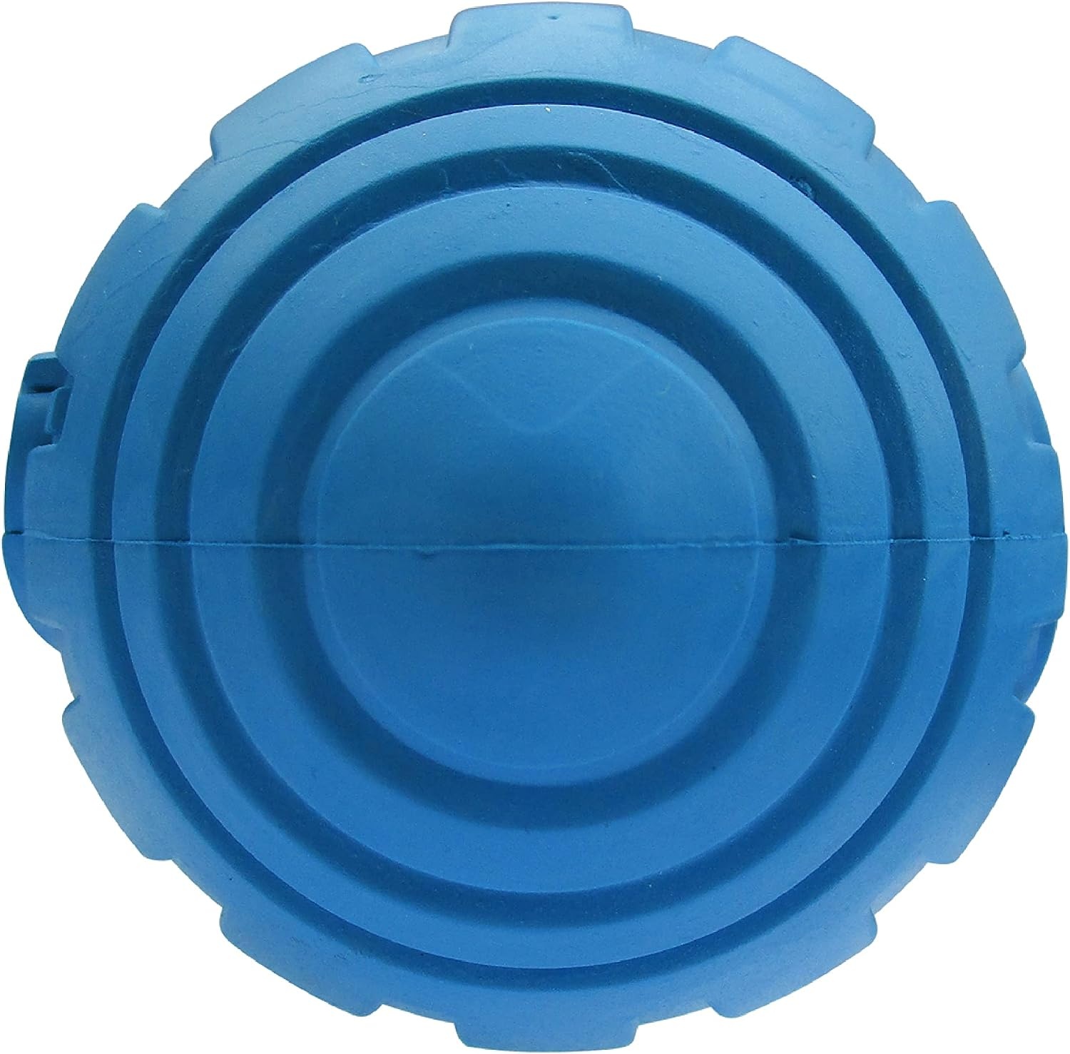 image:imageNerf Dog Ridged Football Dog Toy with Interactive Squeaker Lightweight Durable and Water Resistant 7 Inch Diameter for MediumLarge Breeds Single Unit BlueBlue