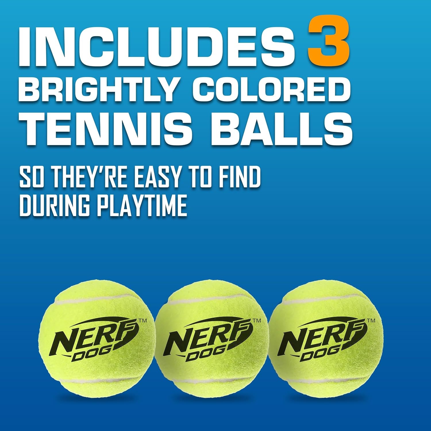 image:imageNerf Dog Tennis Ball Blaster Dog Toy Gift Set Tennis Ball Dog Fetch Toy Launches up to 50 ft Dog Ball Thrower for All Breeds Includes Translucent Blue Tennis Ball Launcher and 3 Dog Tennis Balls4 Piece Set Pack of 12