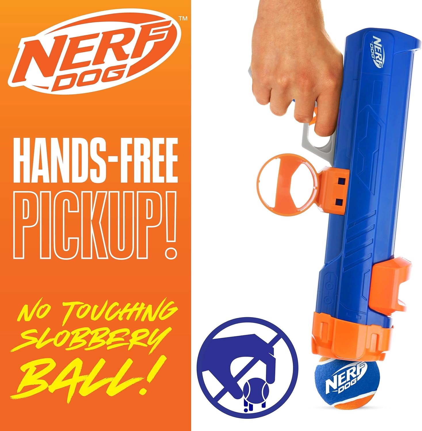 image:imageNerf Dog Tennis Ball Blaster Dog Toy16 in Compact Blaster with 1 Ball