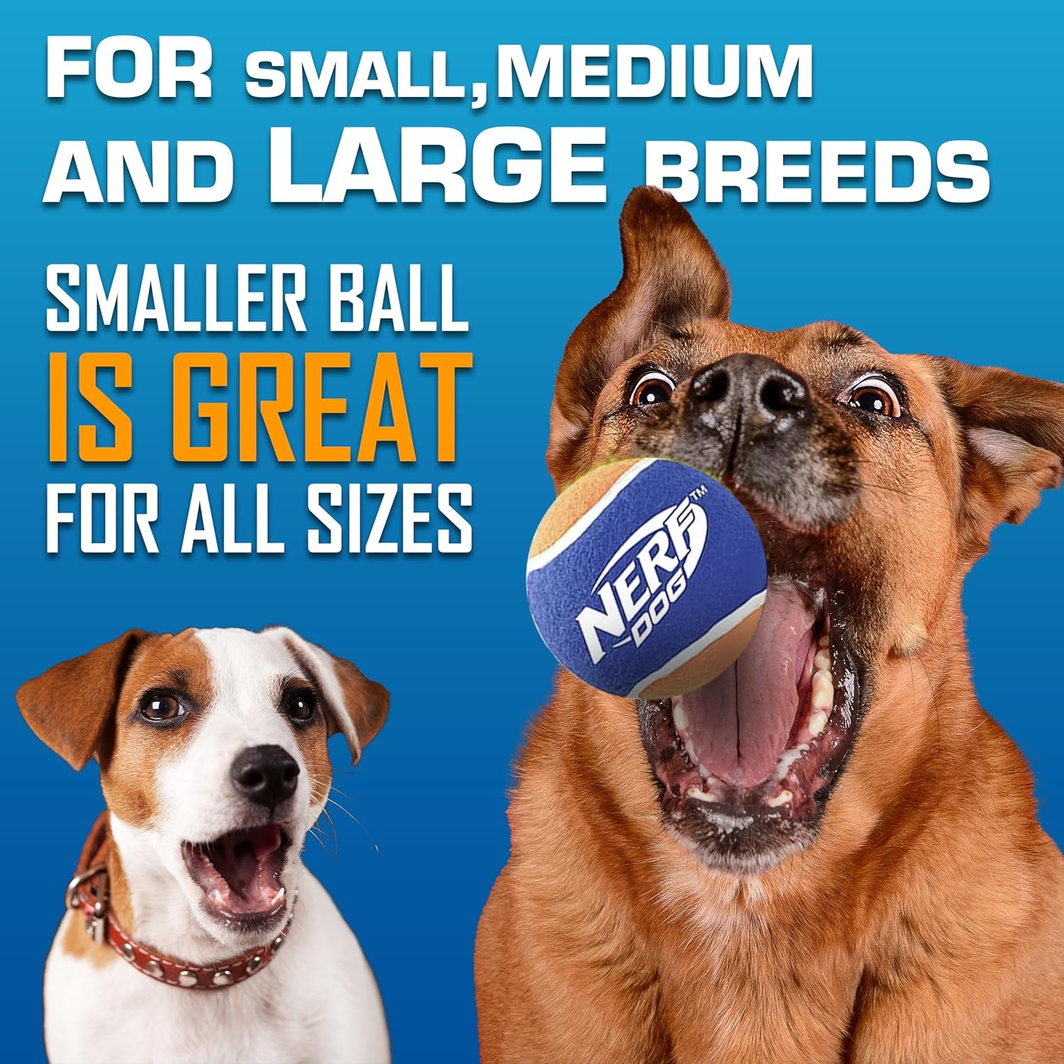 image:imageNerf Dog Tennis Ball Blaster Dog Toy16 in Compact Blaster with 3 Balls