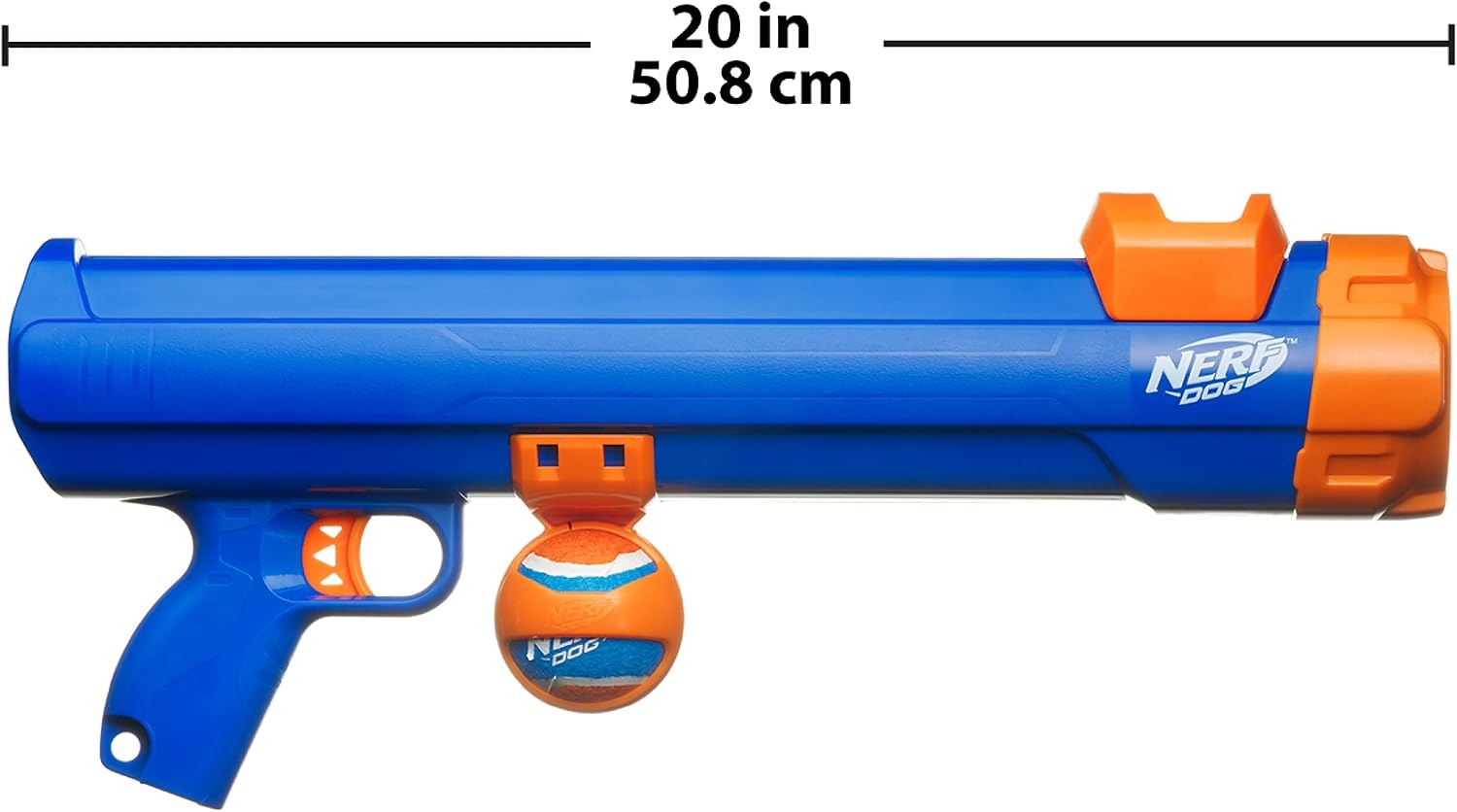 image:imageNerf Dog Tennis Ball Blaster Dog Toy20 Inch Large Blaster with 4 Balls