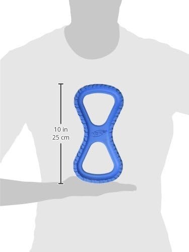 image:imageNerf Dog Tire Infinity Tug Dog Toy Lightweight Durable and Water Resistant 10 Inches for MediumLarge Breeds Single Unit BlueAzul