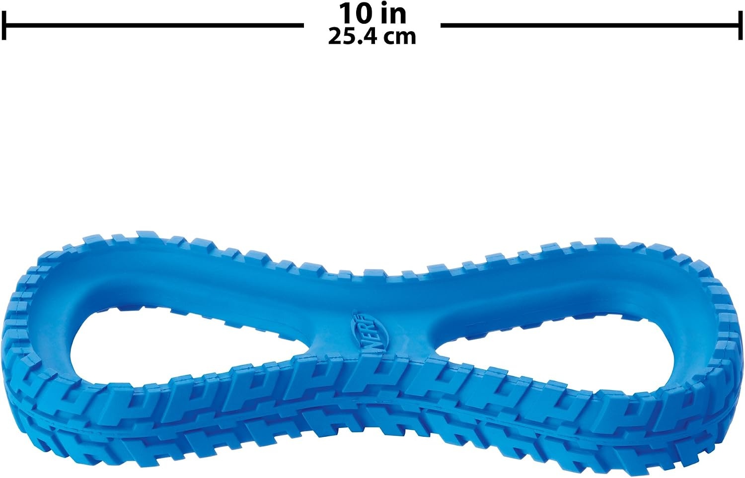 image:imageNerf Dog Tire Infinity Tug Dog Toy Lightweight Durable and Water Resistant 10 Inches for MediumLarge Breeds Single Unit BlueAzul