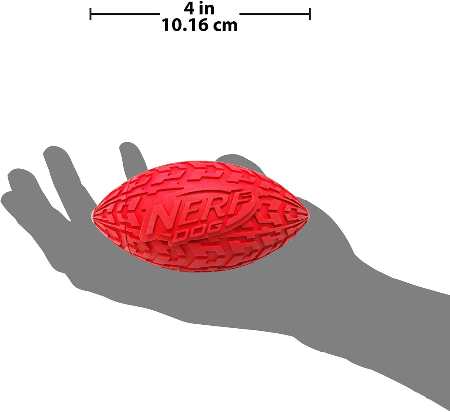 image:imageNerf Dog Tire Squeak Football Outdoor Dog Toy 6 Inch Dog Football Squeaking Toy for Medium and Large Breeds RedRed