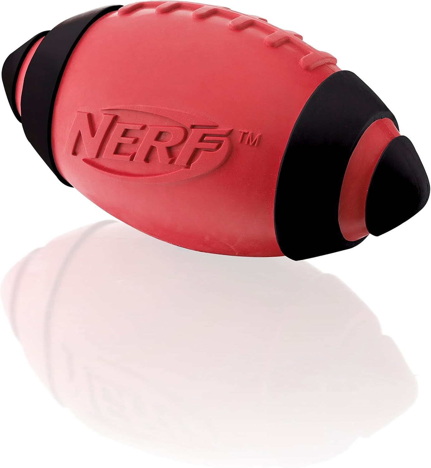 image:imageNerf Dog Tire Squeak Football Outdoor Dog Toy 6 Inch Dog Football Squeaking Toy for Medium and Large Breeds RedRed