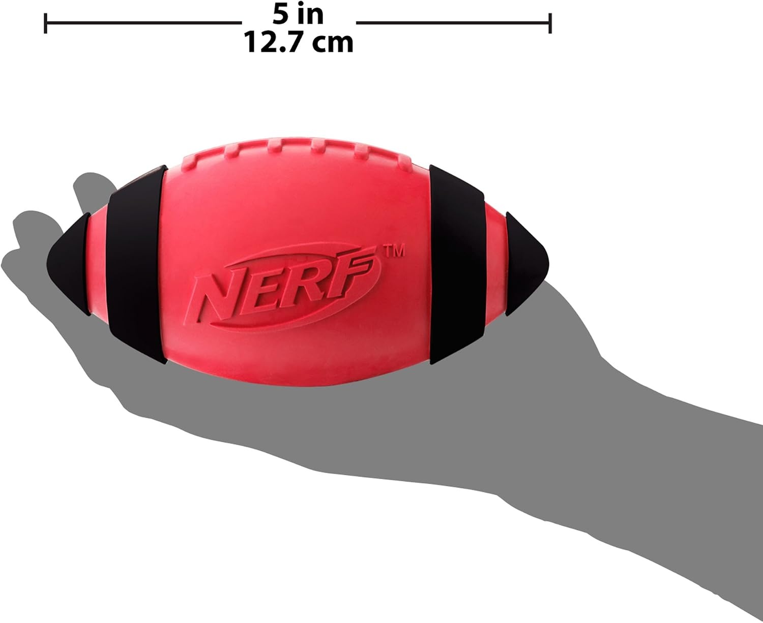 image:imageNerf Dog Tire Squeak Football Outdoor Dog Toy 6 Inch Dog Football Squeaking Toy for Medium and Large Breeds RedRed