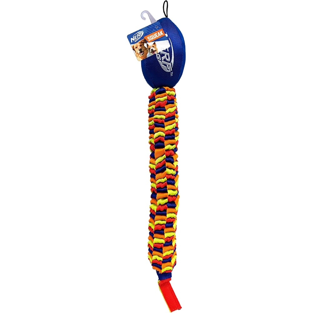 image:imageNerf Dog Rainbow Vortex Chain Tug Dog Toy Lightweight Durable and Water Resistant 19 Inches For MediumLarge Breeds Single Unit Rainbow Colored25in