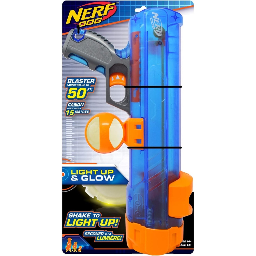 image:imageNerf Dog Tennis Ball Blaster Dog Toy20 in Translucent Blaster with 1 Ball
