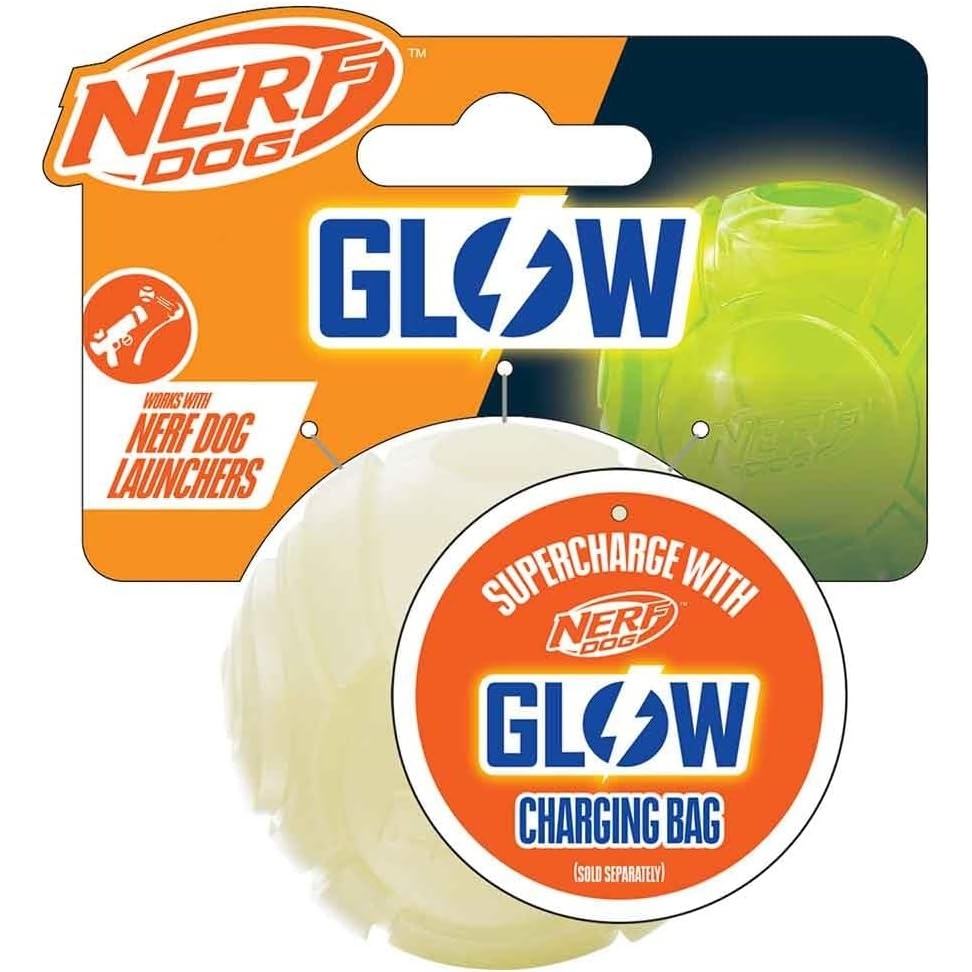 image:imageNerf Dog Tennis Ball Blaster Dog Toy25 Inch Glow Reload Ball