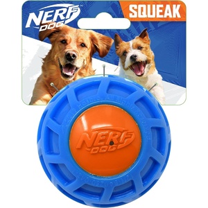 3in TPR EXO Squeak Ball – Blue/Orange(3 inches)
