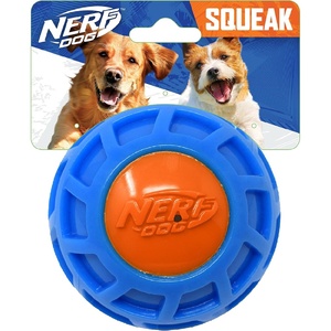 3in TPR EXO Squeak Ball – Blue/Orange(4 inches)