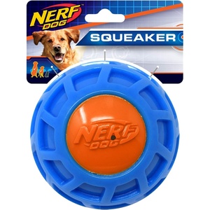3in TPR EXO Squeak Ball – Blue/Orange(4.5 inches)
